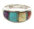 Multicolor Inlay Jewelry Sterling Silver Ring Size 5-3/4 IS57886